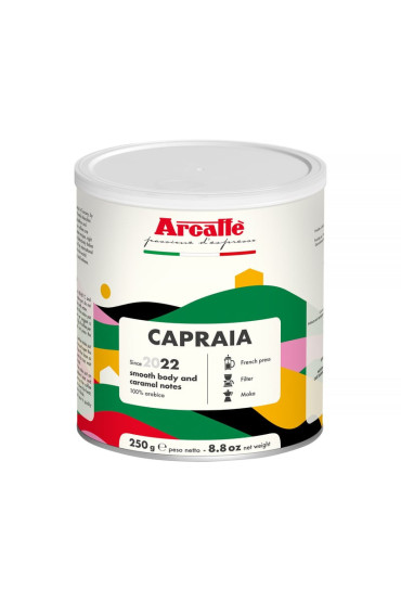 Kawa mielona włoska Arcaffe Capraia 250g 100% Arabica w puszce