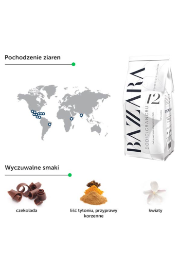 Bazzara DODICIGRANCRU kawa ziarnista 1kg BESTSELLER