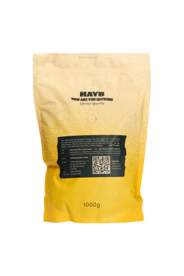 Kawa ziarnista HAYB Yellow Espresso Blend 1kg pobudza ciało i zmysły.