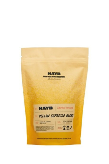 Kawa ziarnista HAYB Yellow Espresso Blend 250g pobudza ciało i zmysły.