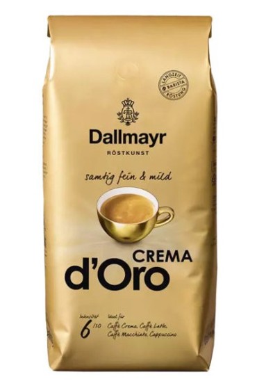 Kawa ziarnista Dallmayr CREMA D'ORO średnia zawartość kofeiny, crema