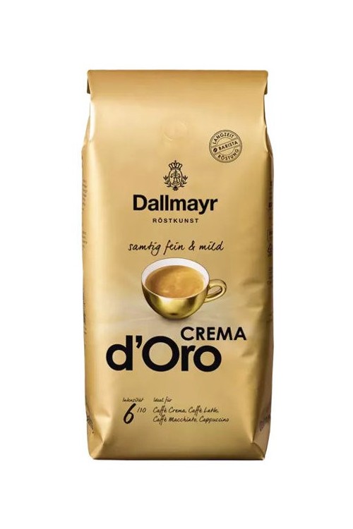 Kawa ziarnista Dallmayr CREMA D'ORO średnia zawartość kofeiny, crema